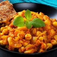 Cari de pois chiches et légumes